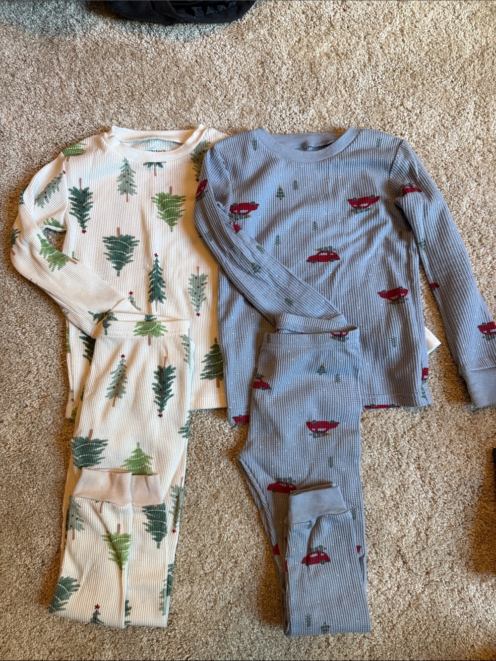 Carter's Green Tree & Blue Car Kids Pajama Set